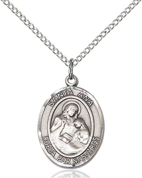 Saint Ana medal S002SP1, Spanish, Sterling Silver
