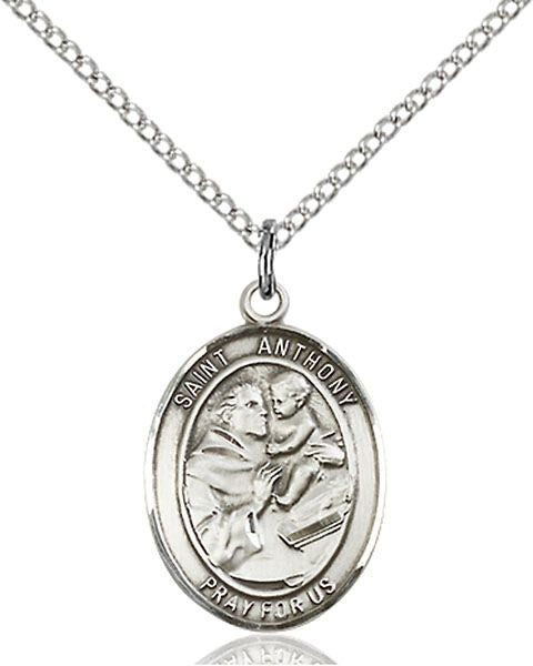 Saint Anthony of Padua medal S0041, Sterling Silver