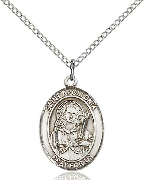Saint Apollonia medal S0051, Sterling Silver