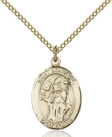 Saint Boniface medal S0092, Gold Filled