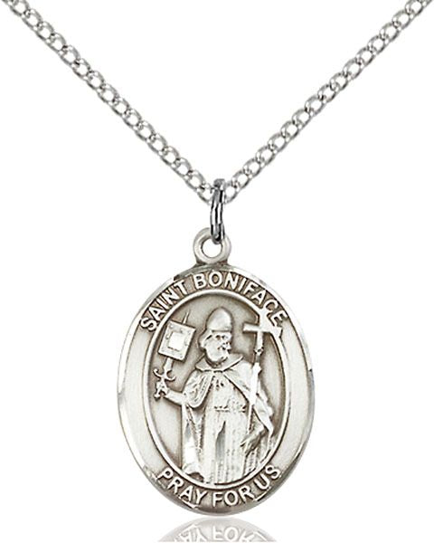 Saint Boniface medal S0091, Sterling Silver