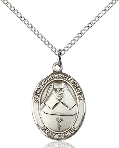 Saint Katharine Drexel medal S0151, Sterling Silver