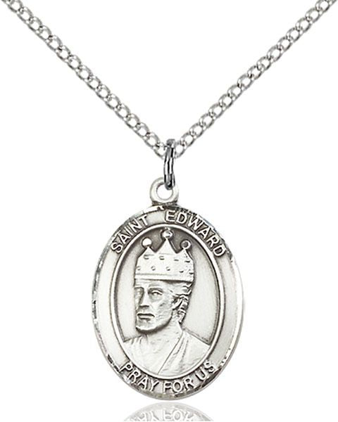 Saint Edward the Confessor medal S0261, Sterling Silver
