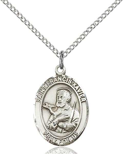 Saint Francis Xavier medal S0371, Sterling Silver