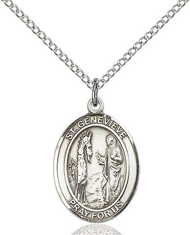 Saint Genevieve medal S0411, Sterling Silver