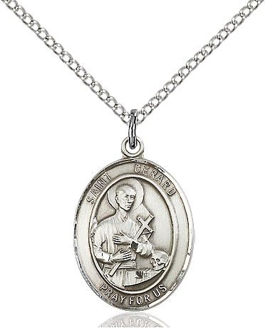 Saint Gerard Majella medal S0421, Sterling Silver