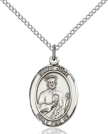 Saint Jude Thaddeus medal S0601, Sterling Silver
