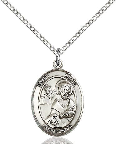 Saint Mark the Evangelist medal S0701, Sterling Silver