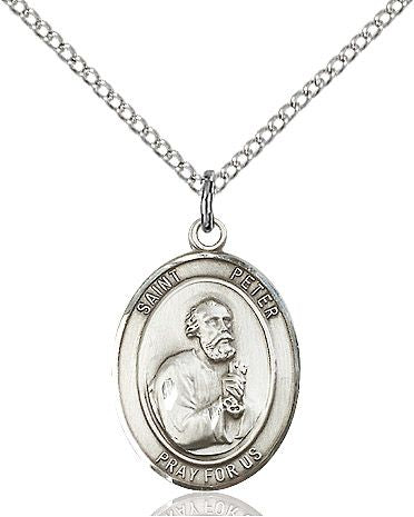 Saint Peter the Apostle medal S0901, Sterling Silver