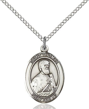 Saint Thomas the Apostle medal S1071, Sterling Silver