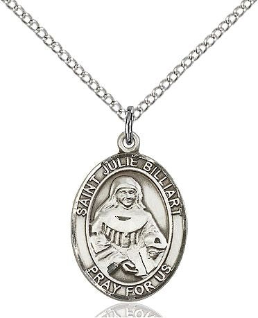 Saint Julie Billiart medal S1171, Sterling Silver