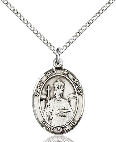 Saint Leo the Great medal S1201, Sterling Silver