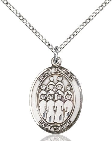 Saint Cecilia Choir medal S1801, Sterling Silver
