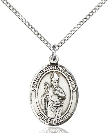 Saint Augustine of Hippo medal S2021, Sterling Silver
