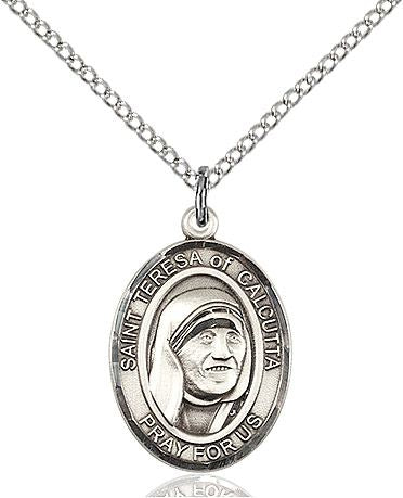 Saint Teresa of Calcutta medal S2951, Sterling Silver