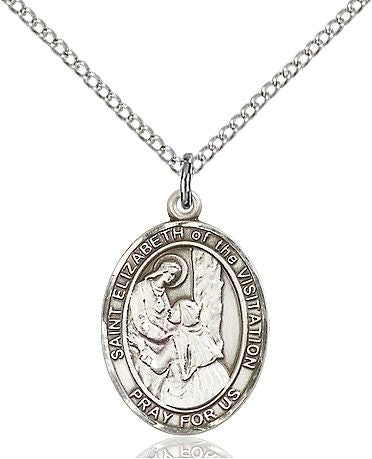 Saint Elizabeth of the Visitation medal S3111, Sterling Silver