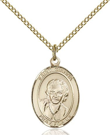 Saint Gianna medal S3222, Gold Filled