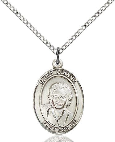 Saint Gianna medal S3221, Sterling Silver