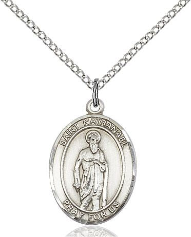 Saint Nathanael medal S3981, Sterling Silver