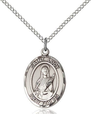 Saint Lucy medal S4221, Sterling Silver