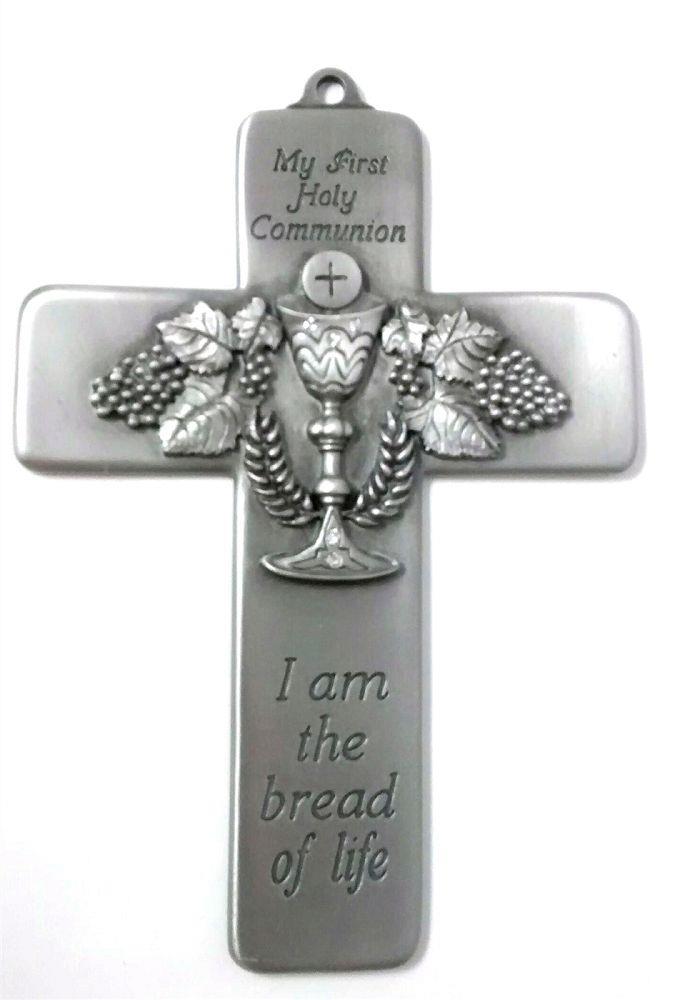 First Communion Chalice Wall Cross, 5" tall