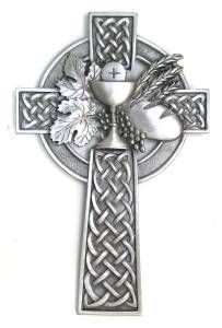 First Communion Celtic Wall Cross, 5"