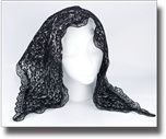 Black Lace Mantilla, 39" long