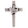 Cross w/Dove pewter lapel pin