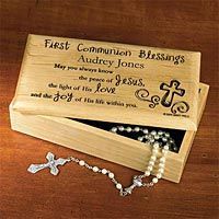 First Communion Blessings Keepsake Box