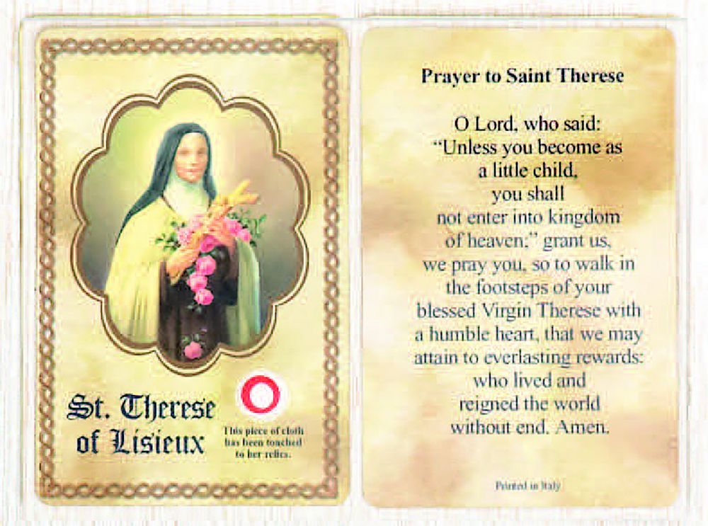 Relic Card, St. Theresa of Lisieux