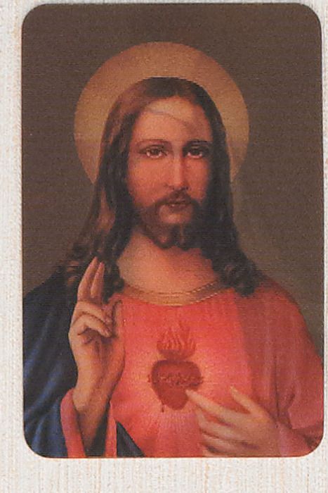 3D Card, Sacred Heart of Jesus and Immaculate Heart of Mary