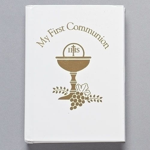 First Communion missal, white hardcover