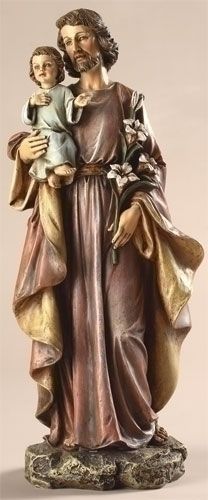 St. Joseph with Child Jesus statue, 10" tall