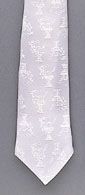 Tie, White embroidered