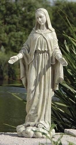 Our Lady of Grace garden statue, 24" tall