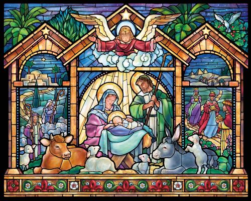 Nativity Stained Glass Puzzle, 1000 pcs.