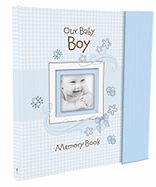 Our Baby Boy Memory Book: Blue Keepsake Photo Album with Bible Verses for the First Year
