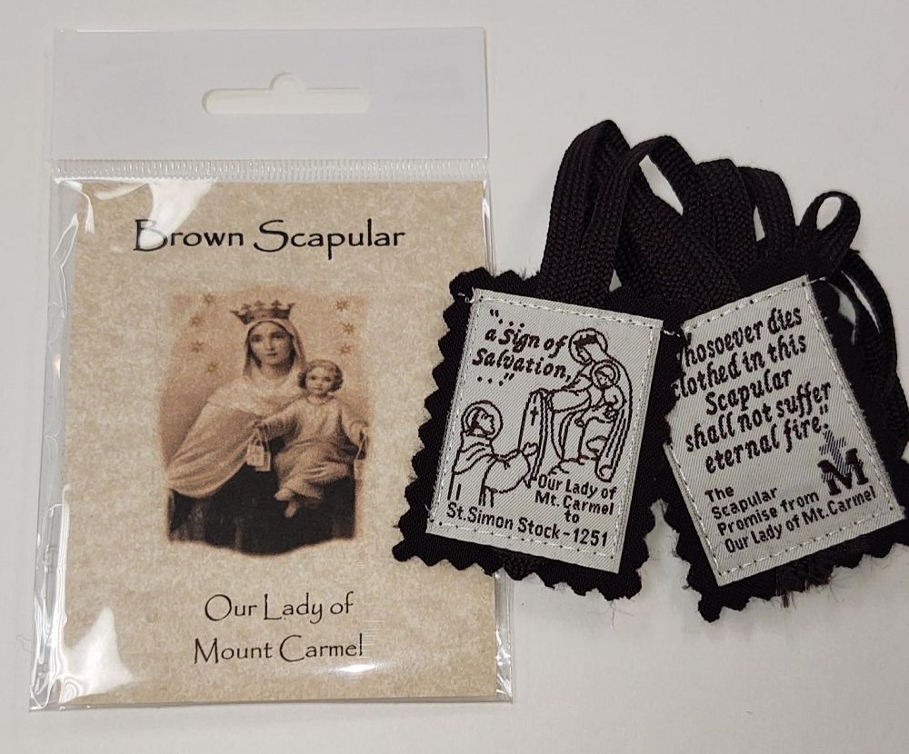 Brown Scapular 1.75 x 1.5"