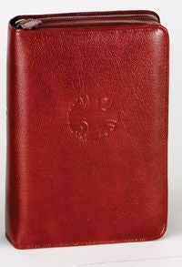Red Zippered Leather cover for Christian Prayer, large print