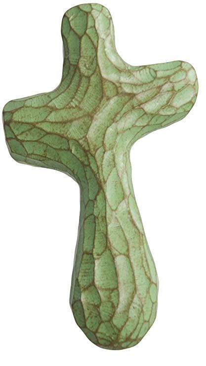 Green Patina Holding Cross