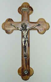 Olivewood Relic Crucifix, 8"