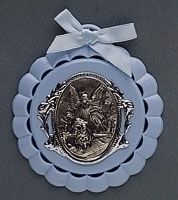 Cradle Medal, Blue, 4"