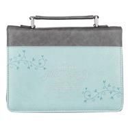 All things are Possible with God, Light Blue Bible Cover, Large size