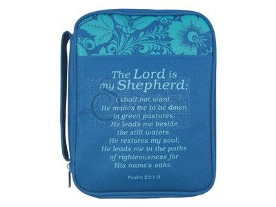 Psalm 23 Bible Cover, Blue