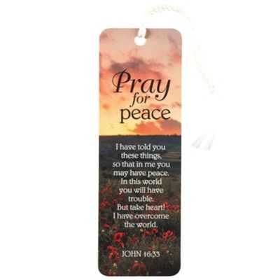 Pray for Peace Bookmark Tasseled
