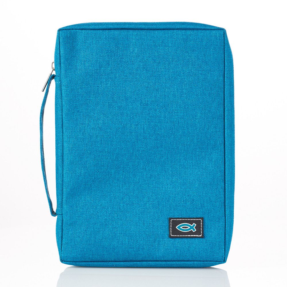 Blue Fish Bible Cover, medium size