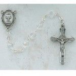 First Holy Communion Rosary with 6mm crystal beads