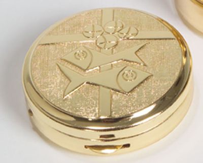 Pyx, Fish & Bread, Gold Plated