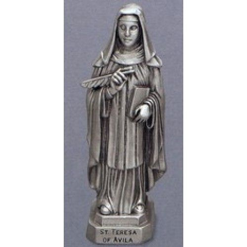 St Teresa Avila pewter statue