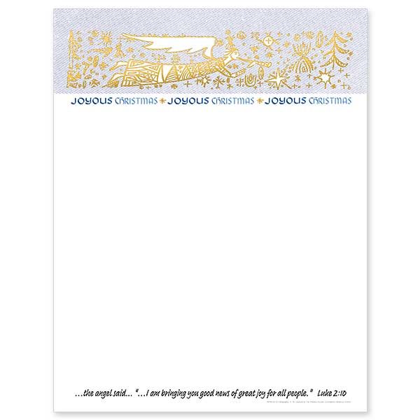 Joyous Christmas stationery